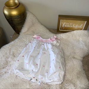 Crown & Ivy baby  onesie w/ pink bows and flowers
